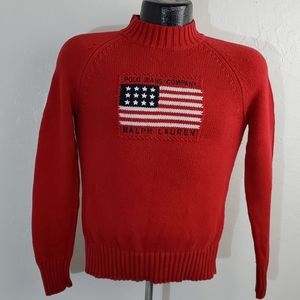 POLO RALPH LAUREN *Womens Small* American Flag Sweater! RARE & HTF TRENDING!!